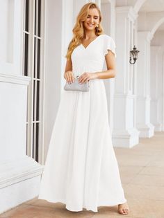 Numbersea Formal Prom Gowns for Mother of The Bride Cap Sleeves Bridesmaid Dress 28047-numbersea Gowns For Mother Of The Bride, Cap Sleeve Bridesmaid Dress, Gown Drawing, Flowy Gown, Semi Formal Wedding, Mother Of The Bride Gown, Gowns Prom, Chiffon Bridesmaid Dress, Evening Gowns Formal