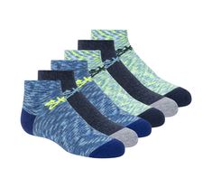 Style and comfort blasts off with the Skechers Accessories - 6 Pack of Boys' Space Dye Low Cut Socks. Soft poly blend fabric in a woven space dye effect sock with contrast colored heel and toe in a low cut sport casual sock design. Contrast logo accents. | Skechers Boy's 6 Pack Space Dye Low Cut Socks | Soft poly blend fabric | Low cut sport casual sock design | Stretch collar | Space dye effect woven in color designs | Solid color contrasting toe and heel panels | Color accent SKX logo on instep | Two pair each of three different color socks as shown Sock Design, Color Socks, Low Cut Socks, Colorful Heels, Colorful Socks, Designer Socks, Fashion Socks, Casual Socks, 6 Packs