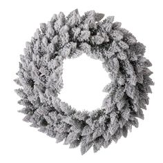 a wreath made out of snow on a white background