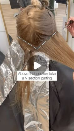 Blonde Balayage How To, Balayage Painting Technique, Step By Step Balayage Technique, Medium Brown With Blonde Balayage, Bayalage Sectioning Diy, Ribbon Balayage Technique, Balayage Bleach Placement, Ponytail Balayage Technique, Hair Color Techniques Step By Step