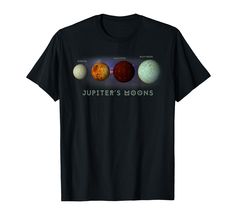 four planets with the names of them on it t - shirt for men and women