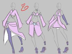 an animation character's design for a fashion show, with shoes and clothing on