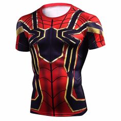 Gym Men Clothes, Spiderman T Shirt, Crossfit Men, Superman Costumes, Superhero Cosplay, Superman T Shirt, Compression T Shirt, Marvel Shirt, Marvel Tshirt