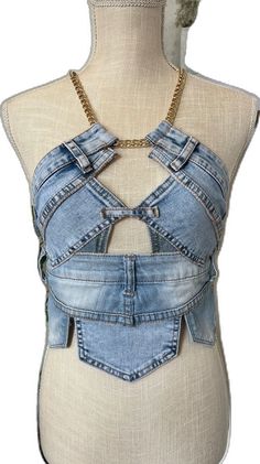 Dark Wash Denim Corset For Summer, Summer Dark Wash Denim Corset, Fitted Y2k Denim Vest, Fitted Denim Y2k Vest, Cropped Denim Corset For Summer, Fitted Denim Corset, Spring Cropped Denim Corset, Spring Blue Denim Corset, Fitted Medium Wash Denim Corset