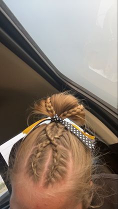 Lacrosse Hair Styles, Girls Lacrosse Hairstyles, Lacrosse Hairstyles Short Hair, Meet Hair Gymnastics, Lax Hair, Cheer Tryout Hairstyles, Track Meet Hair, Lacrosse Hair, Xc Hair Styles