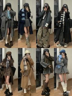 casual outfits, classy outfits, cute outfit, edgy aesthetic Comfy Fall Aesthetic Outfits, Dark Academia Cute Outfit, Cute Fall Warm Weather Outfits, Cold Season Outfit Women, Casual Winter Hairstyles, Rainy Day Inspo Outfit, Trendy Asian Outfits, Cozy 90s Outfits, Grunge Christmas Aesthetic Outfit