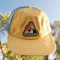 This hat is great for running, camping, hiking, or jumping in your favorite stream. You can fold this hat up and get is soaked and it will pop right back to shape. Stay-Dri Performance Adjustable Nylon Woven Strapback Relaxed Unstructured PVC Patch Yellow Backpack, Pvc Patches, Camping Hiking, Mountain Backpack, Hats Vintage, Baseball Hats, Hiking, Backpacks, Camping