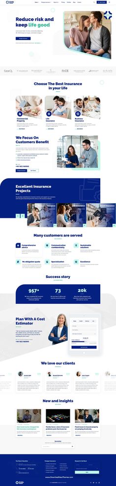 Insurance Company Figma Template Insurance Website Design Inspiration, It Company Website, Investment Website, Business Website Design Templates, Finance Website, Corporate Website Design, Websites Templates