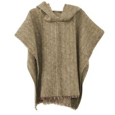 This poncho is made with alpaca wool handwoven and brushed in Ecuador.  The luxurious poncho is finished by skilled artisans in the USA.  Alpaca is hypoallergenic and a natural insulator, meaning it keeps you at the most comfortable temperature.  Urban and unisex.   SMALL measures 32" across, 30" long and LARGE measures 38" across, 35" long.  Made in USA of imported fabric.  Dry clean only. Poncho With Hood, Mens Poncho, Alpaca Poncho, Wool Poncho, Hooded Poncho, Alpaca Wool, Ponchos, Ecuador, Alpaca