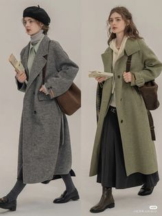 Aesthetic Academia Outfit, Korean Fashion Winter Woman, Cute Korean Outfit Ideas, Best Korean Clothing Brands, British Women Style, Korean Outfits Fall, Autumn Outfits Coat, Oxford Style Outfit, French Aesthetic Outfits