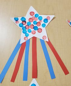 the paper stars are made to look like fireworks