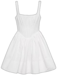 White Cotton Dress With Corset Back, Elegant Sleeveless Cotton Corset Dress, Sleeveless White Cotton Corset Dress, Mini Dress With Ruffles And Fitted Bodice, White Cotton Mini Dress With Fitted Bodice, Mini Dress With Ruffles And Fitted Bodice Straight Neckline, Mini Dress With Ruffles, Fitted Bodice, And Straight Neckline, White Cotton Dress With Boned Bodice, Cotton Daywear Dress With Lined Bodice