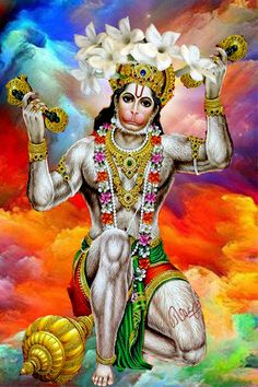 the hindu god with two hands and one hand holding a golden object in his other hand