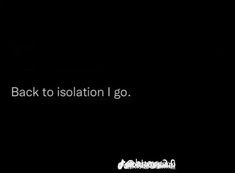 the back to isolation logo is shown on a black background