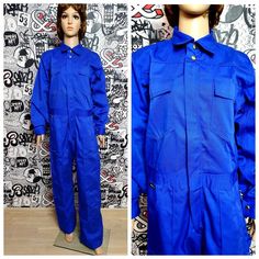 Mechanic Uniform, Mechanics Uniform, Mens Coveralls, Mens Overalls, Blue Jumpsuit, Blue Jumpsuits, Work Wear, Overalls, Jumpsuit