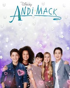 the cast of disney's andi mack is posing for a photo with their arms around each other