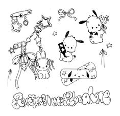 a coloring page for children with cartoon animals and stars