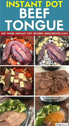 the instructions for how to make instant pot beef tongue