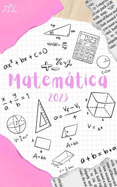 a piece of paper with the words matentica written in pink on top of it