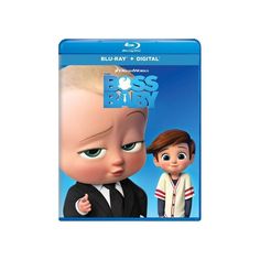 the boss baby blu - ray and digital disc cover is shown in front of a white background