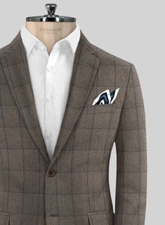 Invent the impeccable signature of style with our Caccioppoli Orenzo Brown Wool Suit. The suit is cut from pure wool fabric to serve a plush, warm, and cozy texture, casting a distinctive touch of class with the stunning checks pattern over a brown tone. Also, the traditional heritage brings an opulent depth to the posture without sacrificing a bit of comfort to accompany you from formal events to adventurous excursions. 
 
 Look Includes  Caccioppoli Orenzo Brown Wool Fabric  Two Button Jacket Luxury Fitted Tweed Sport Coat, Elegant Tweed Suit With Lapel Collar, Luxury Custom Fit Wool Blazer, Fitted Wool Three-piece Suit With Long Sleeves, Fitted Wool Three-piece Suit, Luxury Semi-formal Three-piece Suit With Long Sleeves, Luxury Three-piece Suit For Semi-formal Occasions, Brown Winter Suits With Pressed Crease, Bespoke Single-breasted Winter Suit