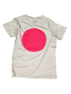 Super soft organic tee with the most intense fluroscent pink hand drawn circle. Unisex sizing All Roads says these are the best fitting tees around. They are not boxy, super long or weird fitting. Thinner material than typical heavy cheap merch t-shirts, these shirts get better the more you wear and wash them. They are unwashed, so as with all cotton garments, there will be some slight shrinkage. 100% organic cotton, natural unbleached color. Printed in the low desert with thin waterbased ink by Unisex Pink Screen Print T-shirt, Hand Drawn Circle, Palm Springs Shopping, Body Stickers, Functional Decor, Book Candle, Halloween News, Shoe Gifts, Get Better