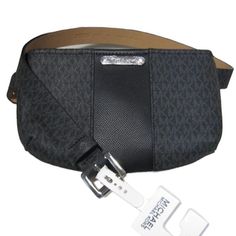 Michael Kors Women's Belt Bag, Waist Fanny Pack -Black -Large/Extra Large -Brand New Black Shoulder Bag With Belt Loops, Black Belted Crossbody Bag, Trendy Michael Kors Black Bag, Black Belt Bag With Removable Belt, Casual Black Michael Kors Bag, Michael Kors Black Bag With Zipper Closure, Michael Kors Trendy Black Shoulder Bag, Trendy Michael Kors Black Shoulder Bag, Trendy Black Michael Kors Shoulder Bag