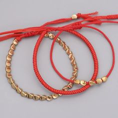 Step into the world of ancient wisdom and timeless protection with our Tibetan Hand Braided Copper Bracelet Set. Crafted with care and devotion, these bracelets come in a stunning shade of red that symbolizes not only luck but also the vibrant energy of life. Key Features: 1. Ancient Tibetan Tradition: Our bracelets are a testament to the centuries-old Tibetan tradition of crafting jewelry believed to bring good fortune, healing, and protection. 2. Hand-Braided Copper: The use of copper isn't ju Handmade Copper Bracelet, Knotted Rope, Spiritual Bracelets, Tibetan Bracelet, Knit Bracelet, Good Luck Bracelet, Beading Thread, Bracelet Knots, Copper Red