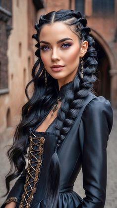 Goddess Braids Hairstyles, Hair Mistakes, Goddess Hairstyles, Festival Hair, Long Black Hair, Braids For Long Hair, Hair Art, Long Black, Braid Styles