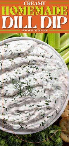 an image of homemade dill dip in a bowl