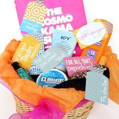 a basket filled with lots of different items