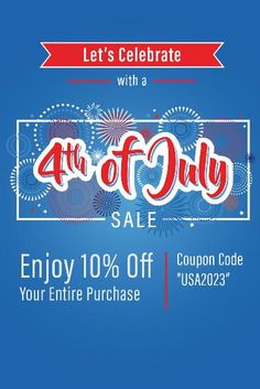 an advertisement for the 4th of july sale