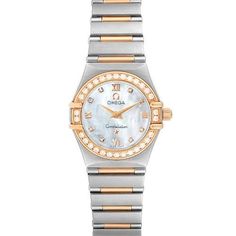 Photo of Omega Constellation Mini Steel Rose Gold Diamond Watch 1360.76.00 Box Card Gold Diamond Watch, Rolex Usa, Gold Diamond Watches, Omega Constellation, Gold Water, Box Card, Rose Gold Bracelet, Two Tone Watch