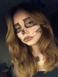 #halloween #makeup #costume #halloweenmakeup #skull Skeleton Make Up Girl, Halloween Characters Makeup, Halloween Makeup 2024, Sugar Skull Halloween Makeup, Makijaż Sugar Skull, Calavera Makeup, Skull Make Up, Halloween Lip Makeup, Lip Makeup Ideas