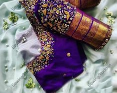 Maggam work - Etsy IN Blouse Maggam Work, Work Blouse Designs, Blue Blouse Designs, Latest Bridal Blouse Designs, Maggam Work Blouse, Latest Blouse Designs Pattern, New Saree Blouse Designs, Traditional Blouse Designs, Latest Model Blouse Designs