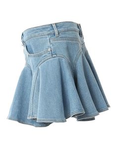 Step Out in Style with the Fashionable Ruffle Hem Denim Skirt 🌸👗 Elevate your wardrobe with the Fashionable Ruffle Hem Stylish Skirt, a perfect blend of elegance and playfulness. With its chic ruffle detailing and flattering silhouette, this skirt is designed for the fashion-forward woman who loves to make a statement. Whether you're heading to a casual brunch, a night out, or a stylish event, this skirt is the go-to piece for effortless, standout style. Product Details: Material: Soft, high-quality fabric that drapes beautifully and feels comfortable all day long. Design: Pleated mini skirt Features a chic ruffled hem for a trendy, feminine touch that adds movement and flair. Fit & Style: Slim, figure-flattering fit that enhances your silhouette while allowing for easy movement. Length: Cute Mini Skirts, Denim Blue Mini Skirt, Ruffle Hem Skirt, Skirts Denim, Blue Denim Skirt, Mini Blue, Stylish Skirts, Jumpsuit Outfit, Denim Skirts