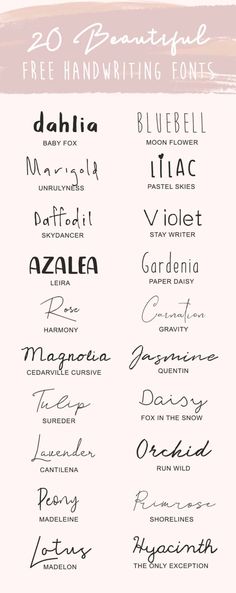 the 25 beautiful handwritten font styles