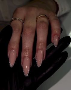 Glitter French Nails, Nye Nails, Shiny Nails Designs, Glitter French Tips, New Years Eve Nails, Sparkle Nails