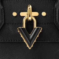 LOUIS VUITTON® - Steamer Pm - Black Nicolas Ghesquiere, Louis Vuitton Official, Leather Trims, Inside Pocket, Calf Leather, Gold Color, Adjustable Straps, Louis Vuitton, Turn Ons