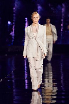 Boss Spring 2023 Ready-to-Wear Collection | Vogue Sheer Jacket, Elie Saab Spring, White Bras, Miami Vice, Runway Looks, Spring Outfits Women