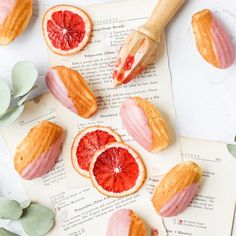 Blood Orange Dessert, Orange Madeleines, Lime Tartlets, Orange Popsicles, Madeleines Recipe, Lime Popsicles, Key Lime Cookies, Orange Olive Oil Cake, Poke Cake Lemon