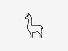 a line drawing of a llama