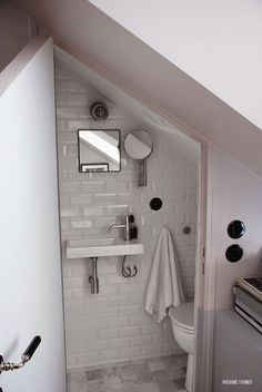 Small Toilet, Toilet Room, Attic Renovation