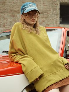 Composition : Cotton 100%Color : YellowCountry of Origin : Republic of Korea Sweat Top, Composition, Top Outfits, The Originals, Clothes For Women, Clothes, Color