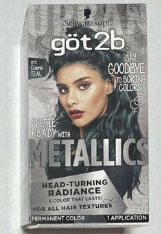 Got2be Metallic Hair Dye, Got2b Metallics, Metallic Hair Dye, Teal Hair Dye, Revlon Hair Color, Schwarzkopf Got2b, Schwarzkopf Color, Semi Permanent Hair Dye, Teal Hair