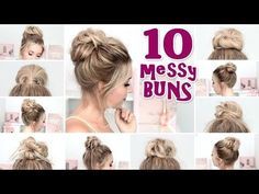 10 MESSY BUN hairstyles for BACK TO SCHOOL ❤ Quick and easy hair tutorial - YouTube Simple Bridal Hairstyle, Messy Bun For Short Hair, Cute Messy Buns, Side Bun Hairstyles, Perfect Messy Bun, Bun Tutorials, Messy Bun Tutorial, Easy Updo Hairstyles, Lazy Hairstyles