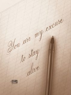 a note with the words you are my rescue to stay alive written in cursive writing