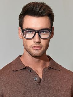 Spectacles Frames, Street Style Outfits Men, Glass Frame, Men Eyeglasses, Attractive Guys, Glass Frames, Outfits Men, Square Frame, Street Style Outfit