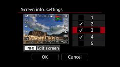 an image of a screen showing the settings for different screens and options to play on