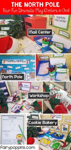 the north pole is an interactive activity for children to learn how to make their own christmas decorations